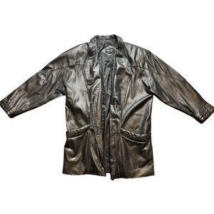 Pelle Unisex Black Leather Jacket